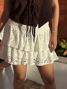 Falda ojalillo blanca